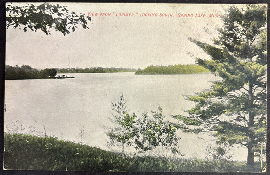 View From "Lorimer" Looking South, Spring Lake Michigan Mich. MI