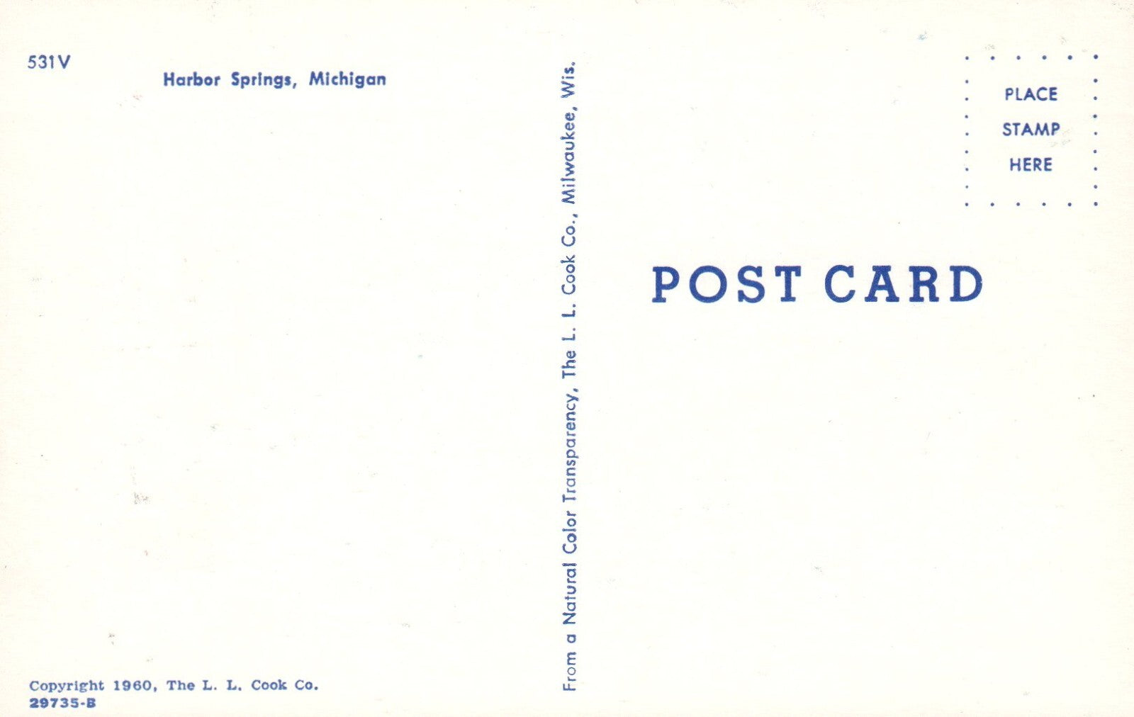 Harbor Springs Main Street Old Cars MI Michigan Mich Postcard