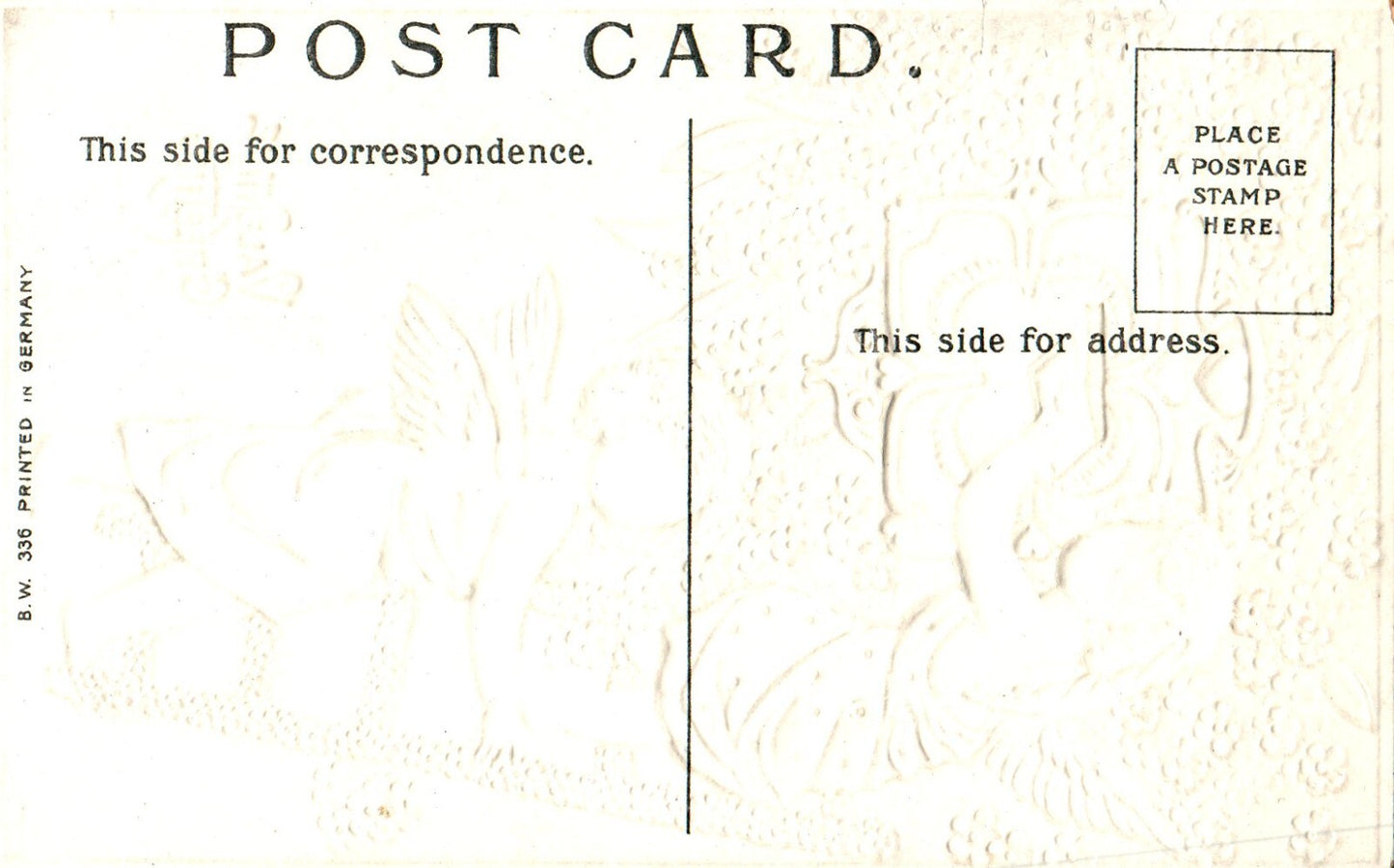 Gold Embossed Angels on ladder forget me not flowers Valentine Postcard Lady 336