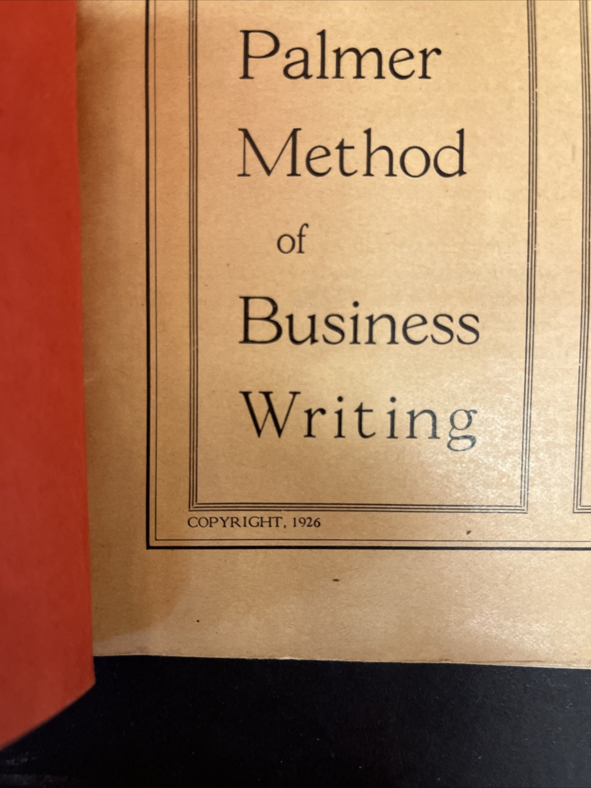 Palmer, Austin N. The Palmer Method of Business Writing.  1926