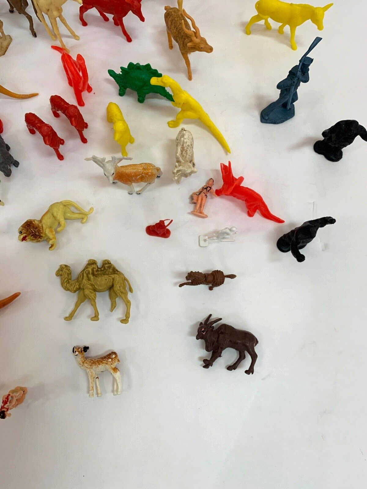 Lot of 51 Vintage Plastic Animal People and Soldier Toys