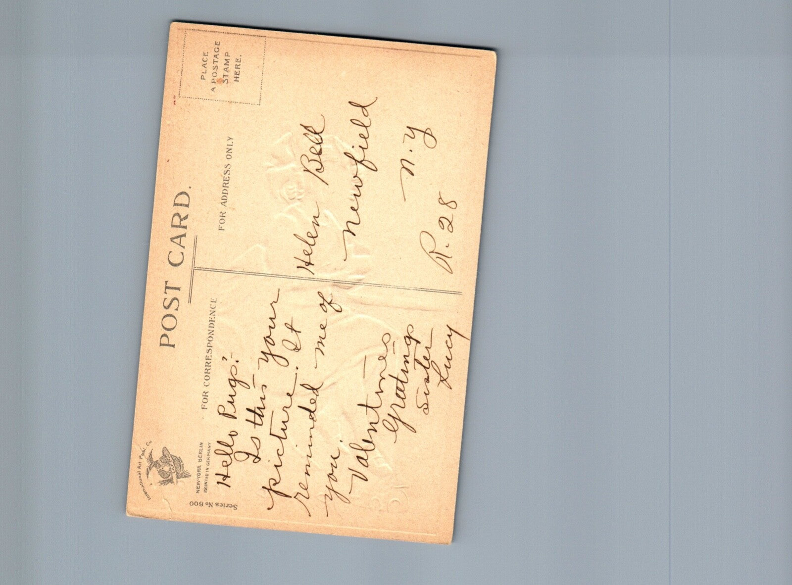 To The One I Love Girl with Kitties and Tea Set Valentine Postcard