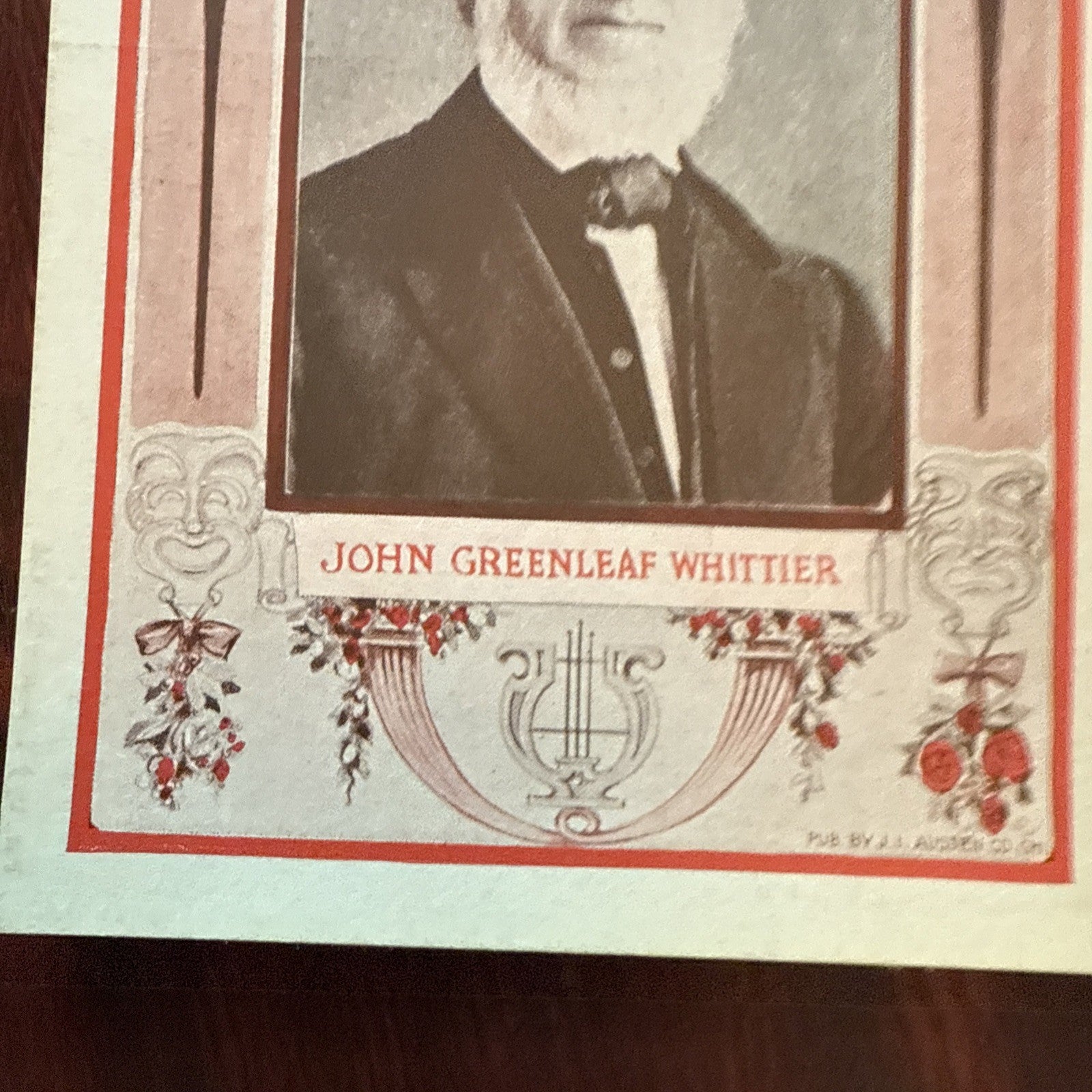 John Greenleaf Whittier J I Austen PEGASUS Arts Theater Writing c1910's *Scarce