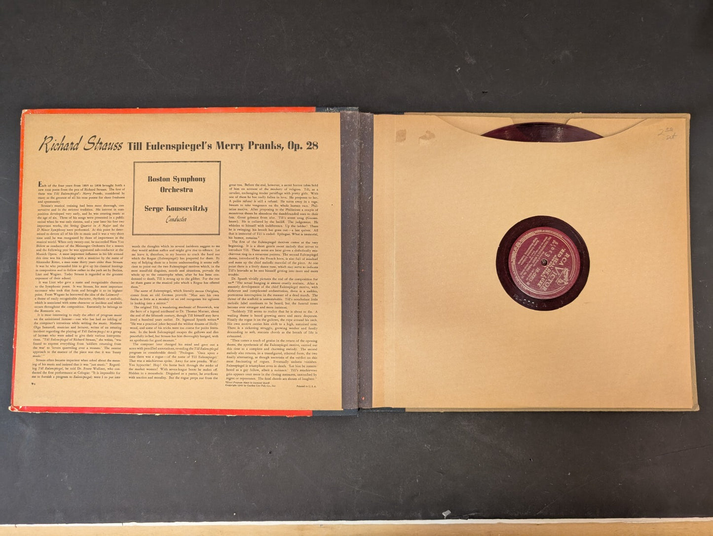 Till Eulenspiegel's Merry Pranks Boston Sym Orch. Conductor Koussevitzky 78 RPM