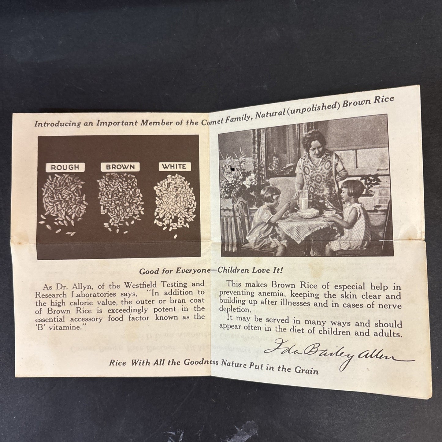 Comet Natural Brown Rice Recipes Advertising Booklet Seaboard Rice Milling Co