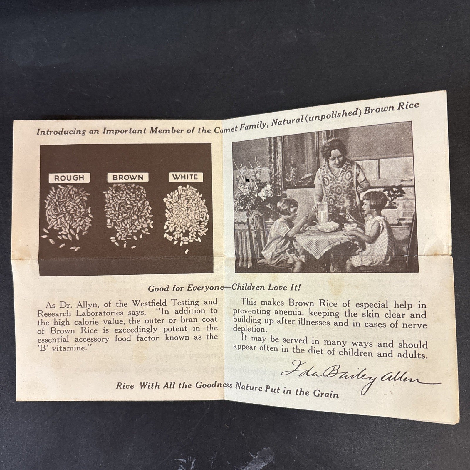 Comet Natural Brown Rice Recipes Advertising Booklet Seaboard Rice Milling Co