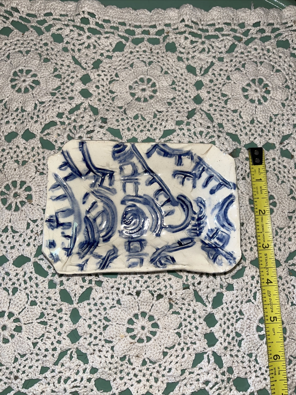 Studio Art Pottery Trinket Dish / Soap Dish  USA Made 6”