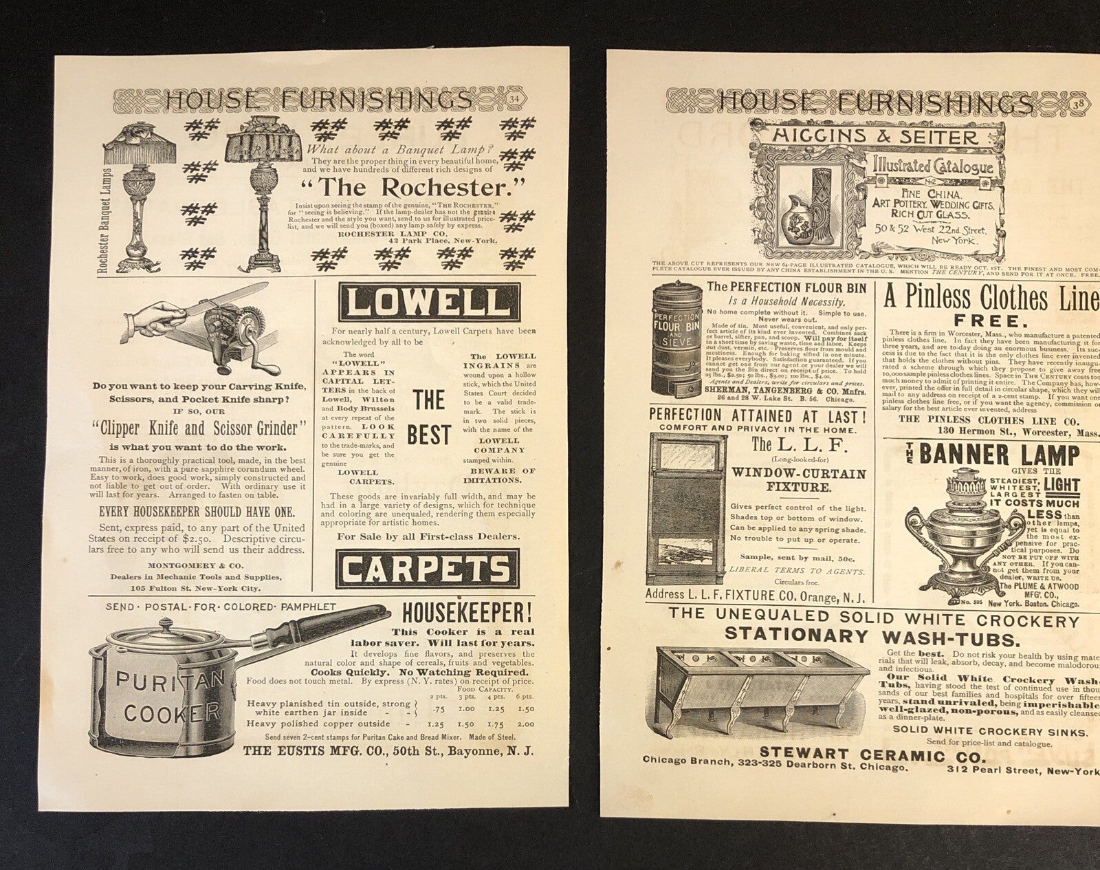 Household Lamps China Clocks 13 pages - 1891 Harpers Magazine Advertisements Ads