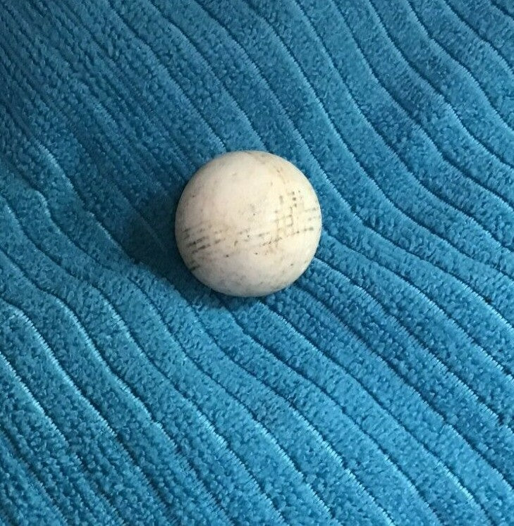 Vintage White Shooter Boulder Civil War Era Clay Toy China Marble 