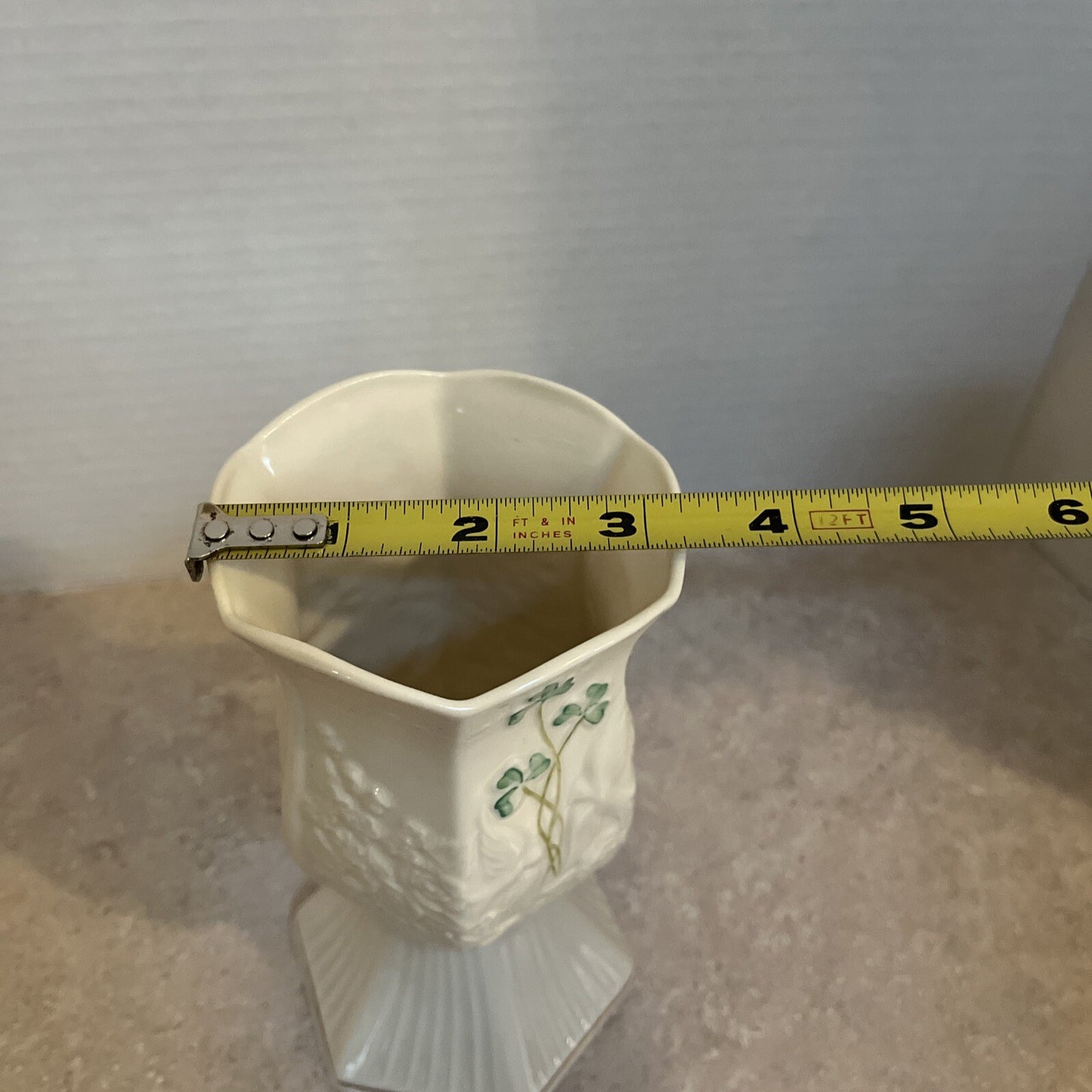 🍀BELLEEK Porcelain Tea light Votive Candle Holder With Shade Fairy Light Lamp