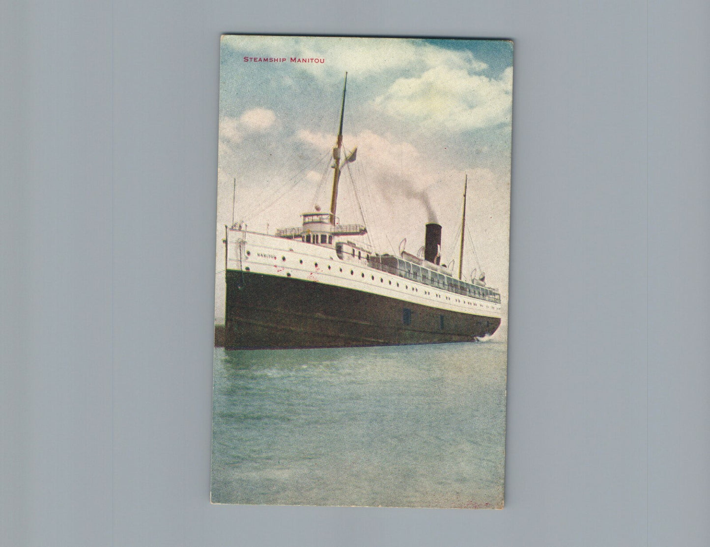 Steamship Manitou MI Michigan Ship Postcard