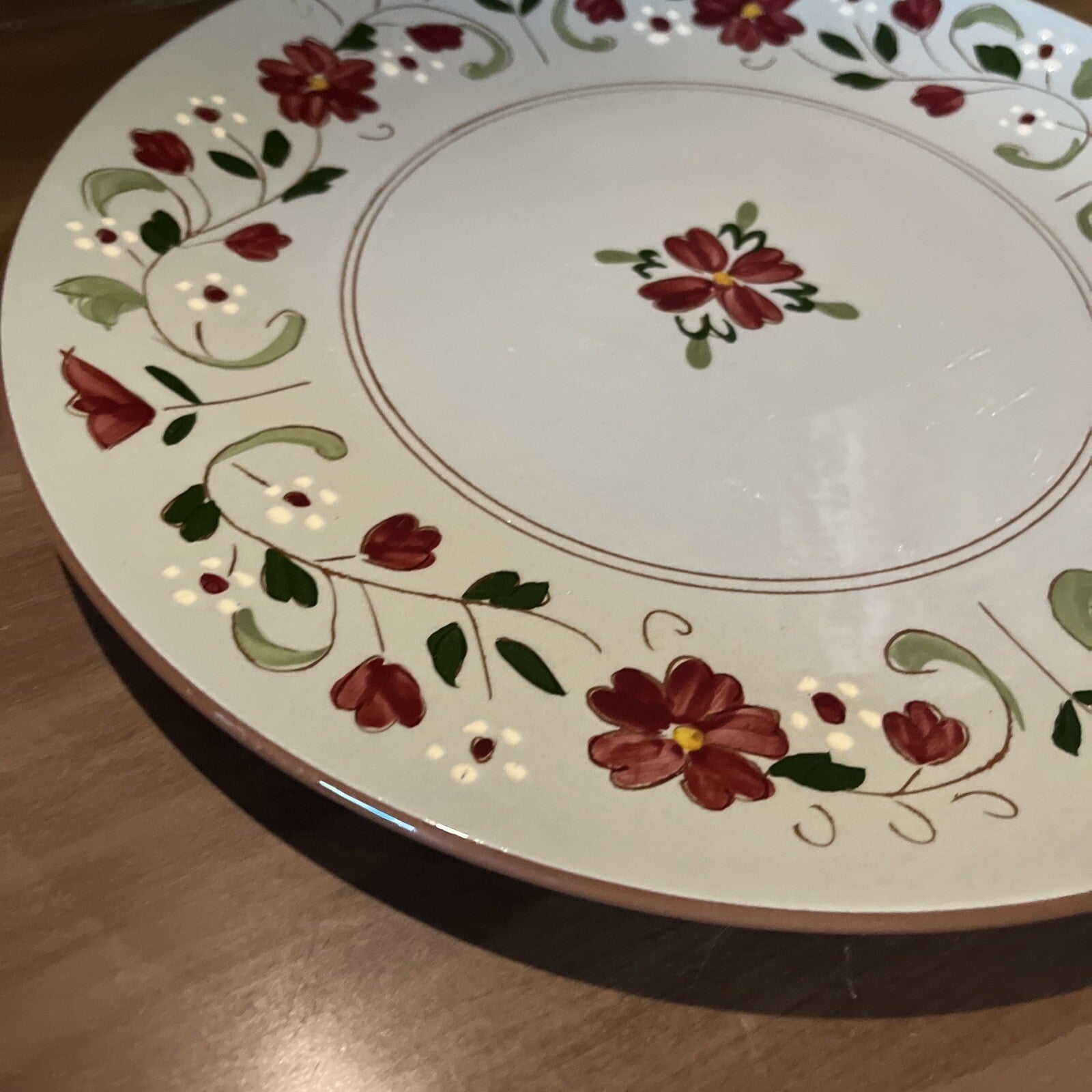 Stangl Pottery Garland Pattern 12 1/4" Chop/Serving Plate/Platter Vintage