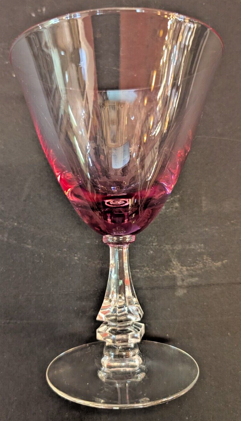 Vintage MCM  Tiffin Franciscan Wistaria Pink Water Goblets, 6" Set Of 8