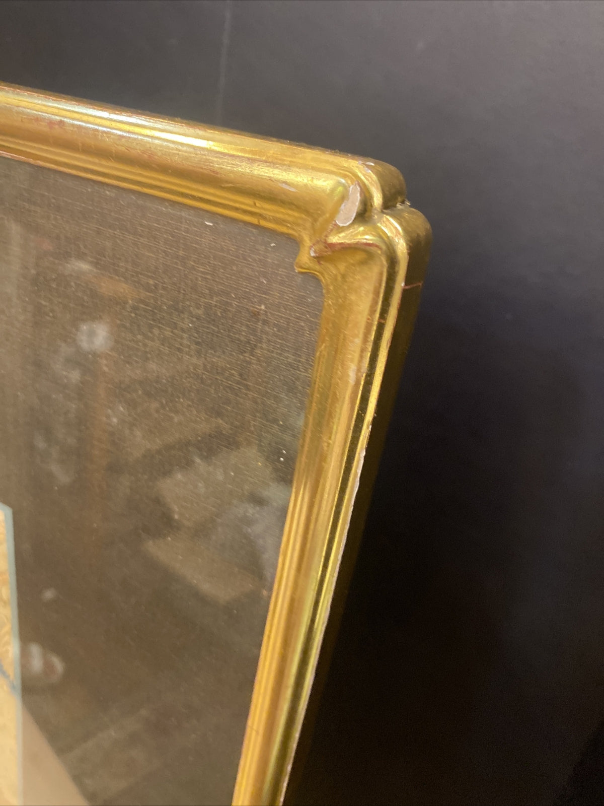 1920's 24" x 18.5"Chinese Gold Framed  & Matted Water color print  1 of 2