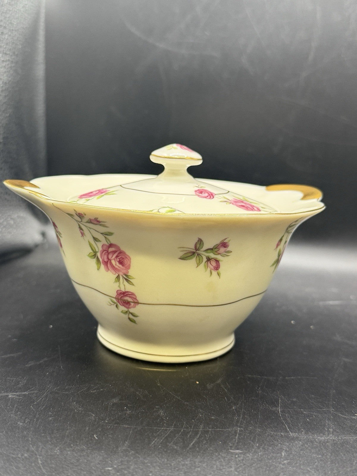 Theodore Haviland Delaware  Pink Roses New York Cream & Sugar