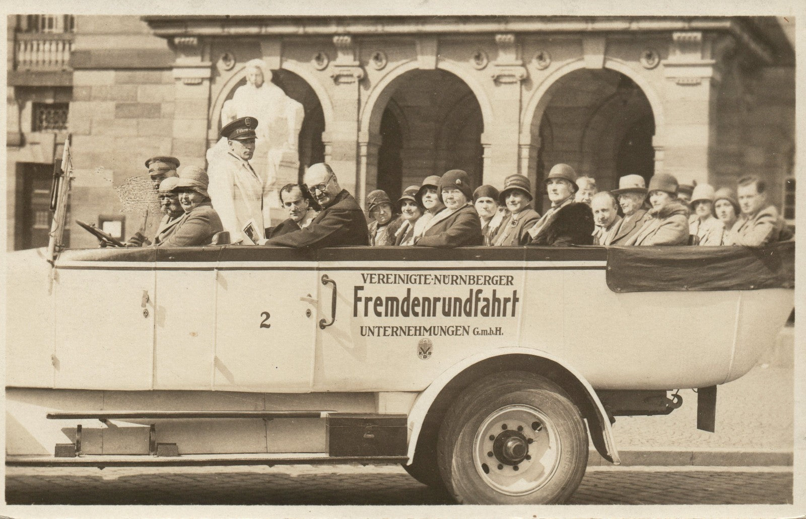 Real Photo Berlin Germany German Tourist Bus Postcard