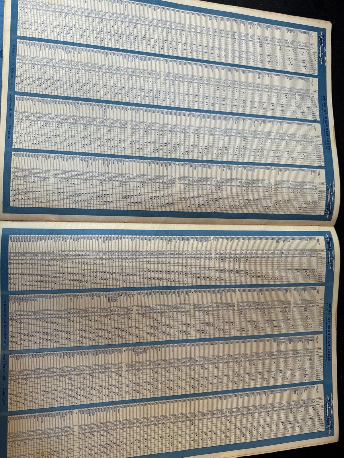 RARE 1958 Rand McNally Fishing Hunting Guide Michigan  Mackinac Bridge issue