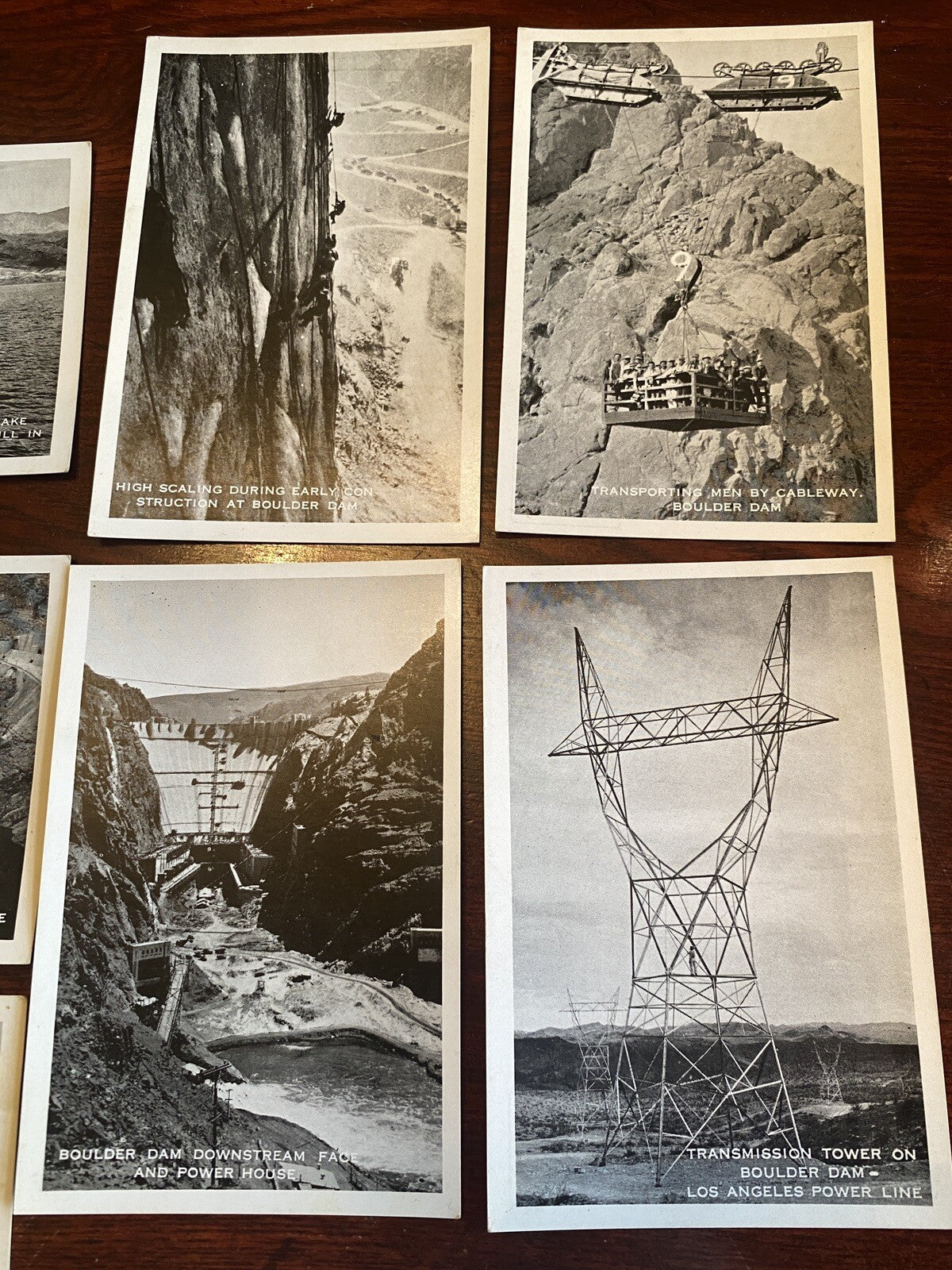 17 Landmark  Boulder City  Hoover Dam Construction Las Vegas Nevada NV Postcard