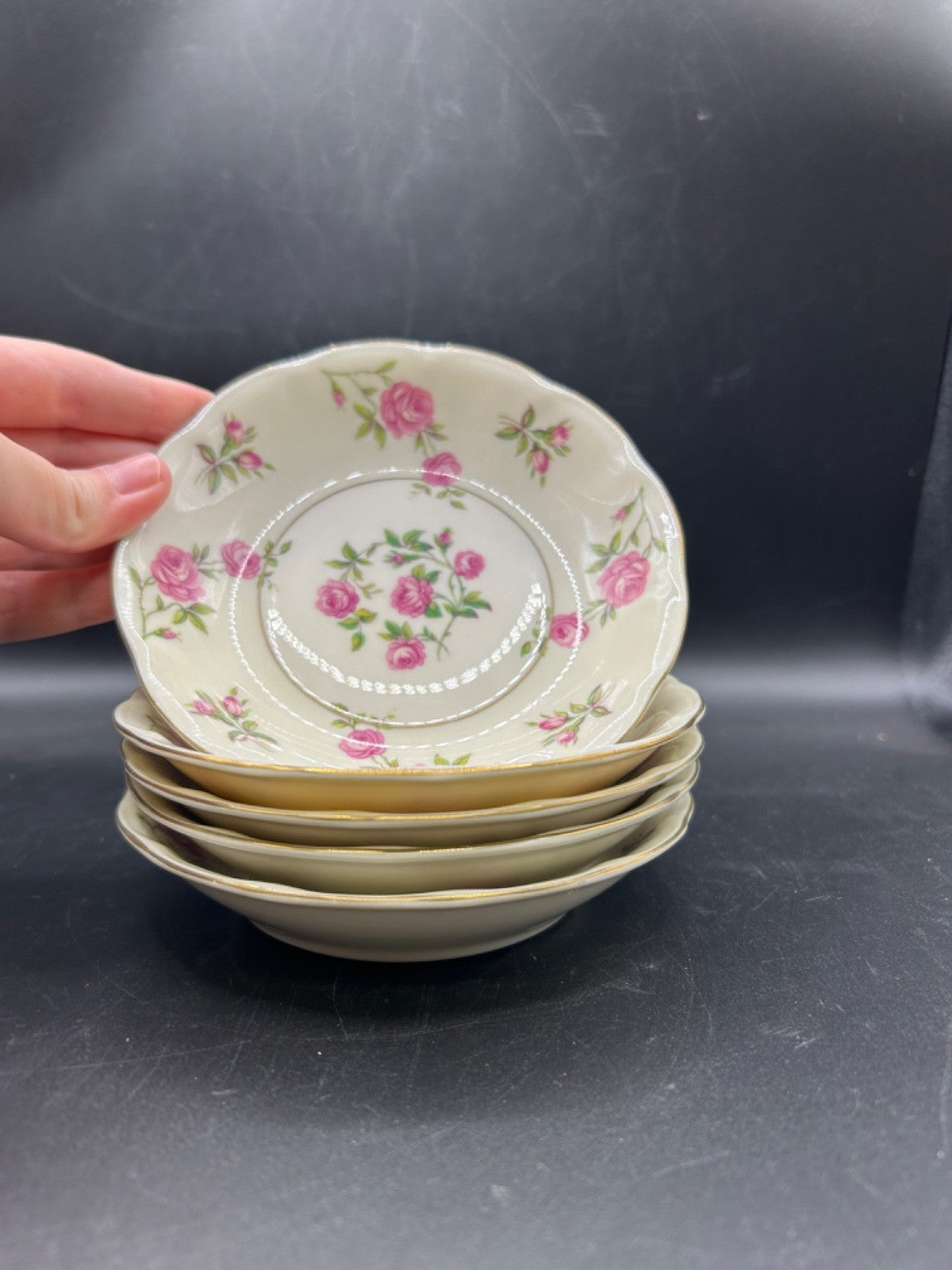 Theodore Haviland Delaware 5 Fruit Bowls Pink Roses New York