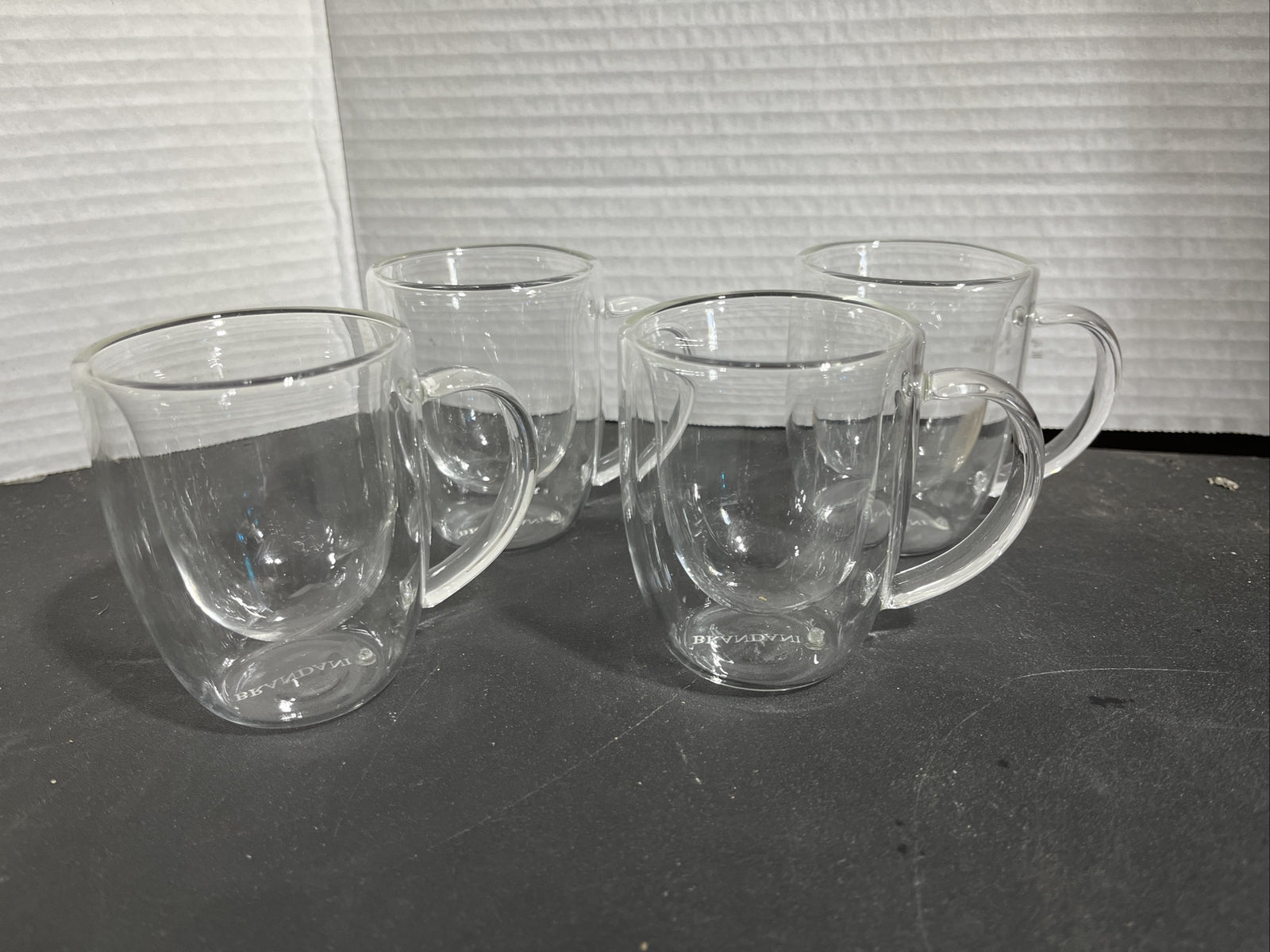Brandani Double Walled Glass Expresso Shot Cup Mugs Coffee Tea