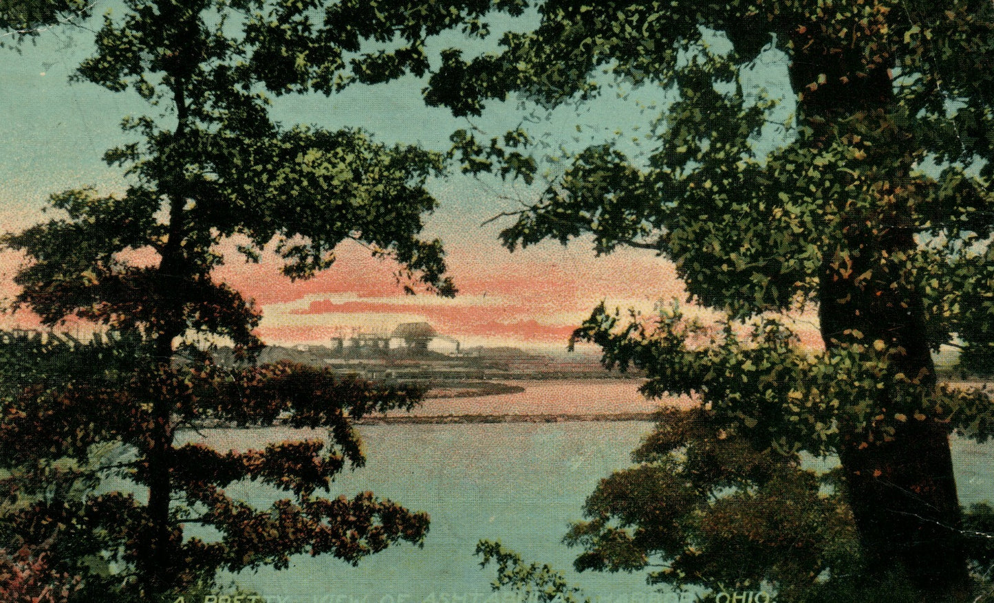 1910 A pretty View of Ashtabula Harbor Ohio  OH postcard
