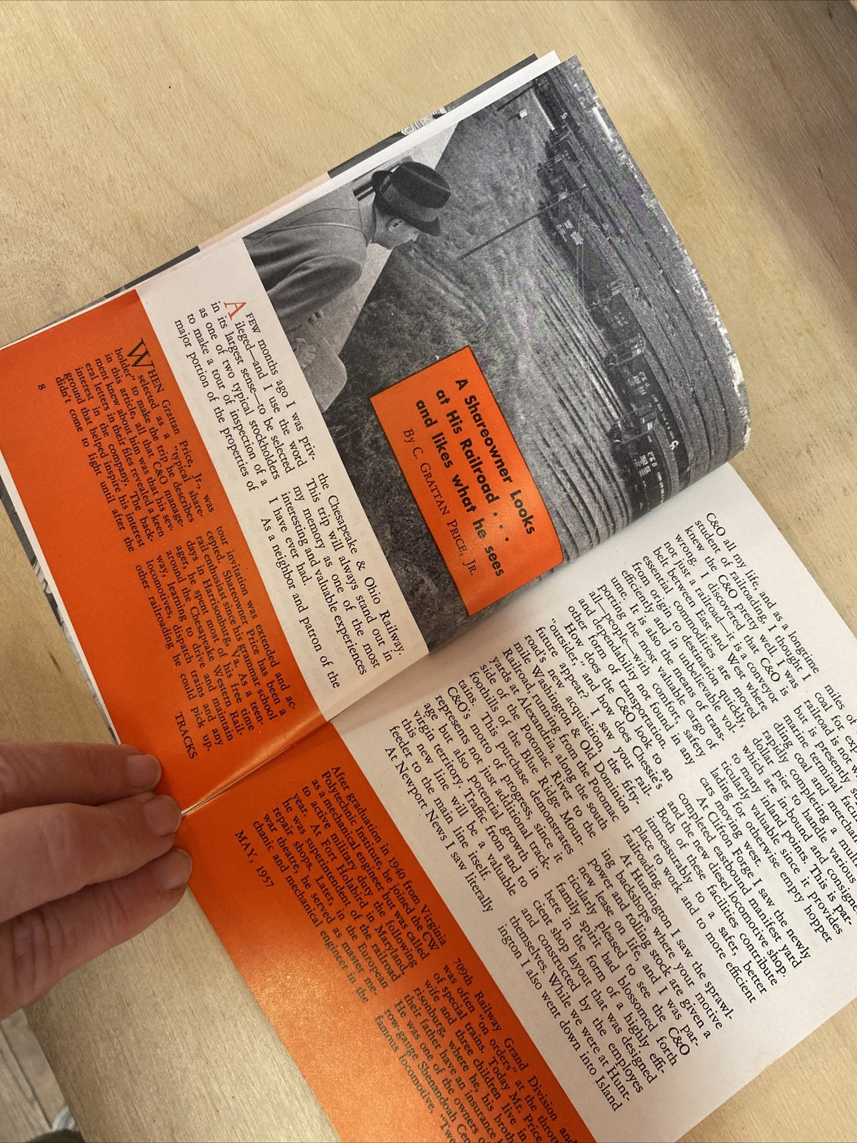 MAY 1957 TRACKS MAGAZINE CHESAPEAKE & OHIO RAILROAD RR TRAINS  