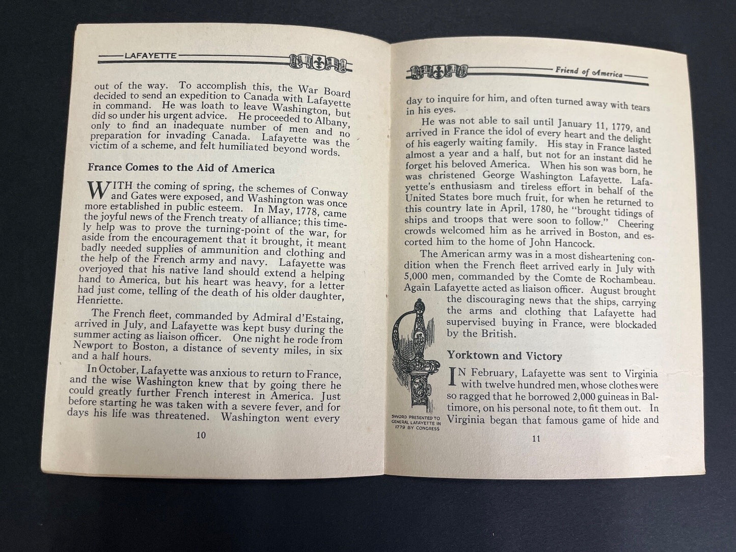Vintage Lafayette "Friend of America" John Hancock Life Insurance Ad Book