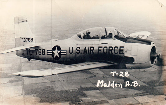 T-28 US Air Force Plane Vintage Airplane Real Photo Postcard