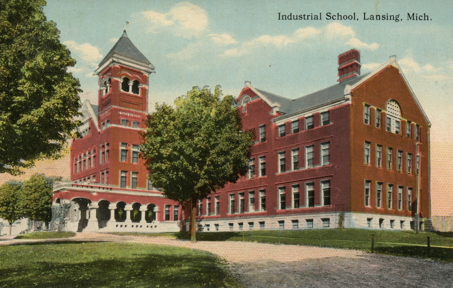 Industrial School Lansing Mich Michigan MI  Postcard