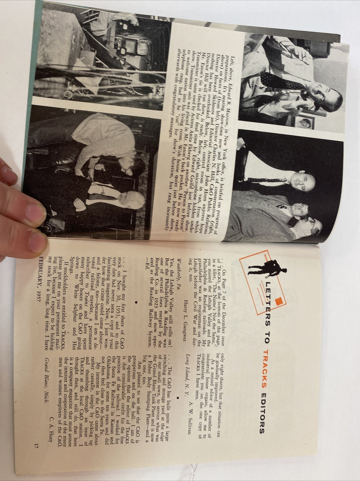 February 1957 TRACKS MAGAZINE CHESAPEAKE & OHIO RAILROAD RR TRAINS  