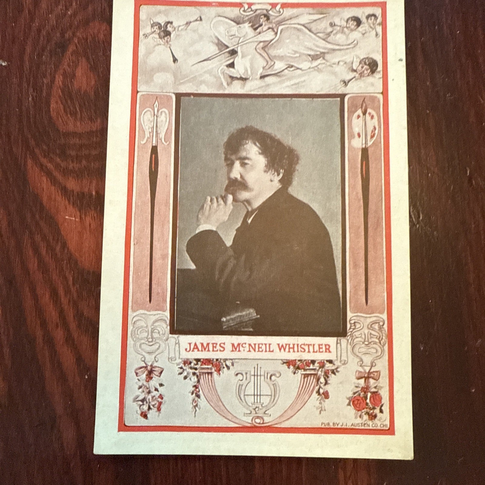 James McNeil Whistler J I Austen Postcard PEGASUS Arts Theater Writing *Scarce