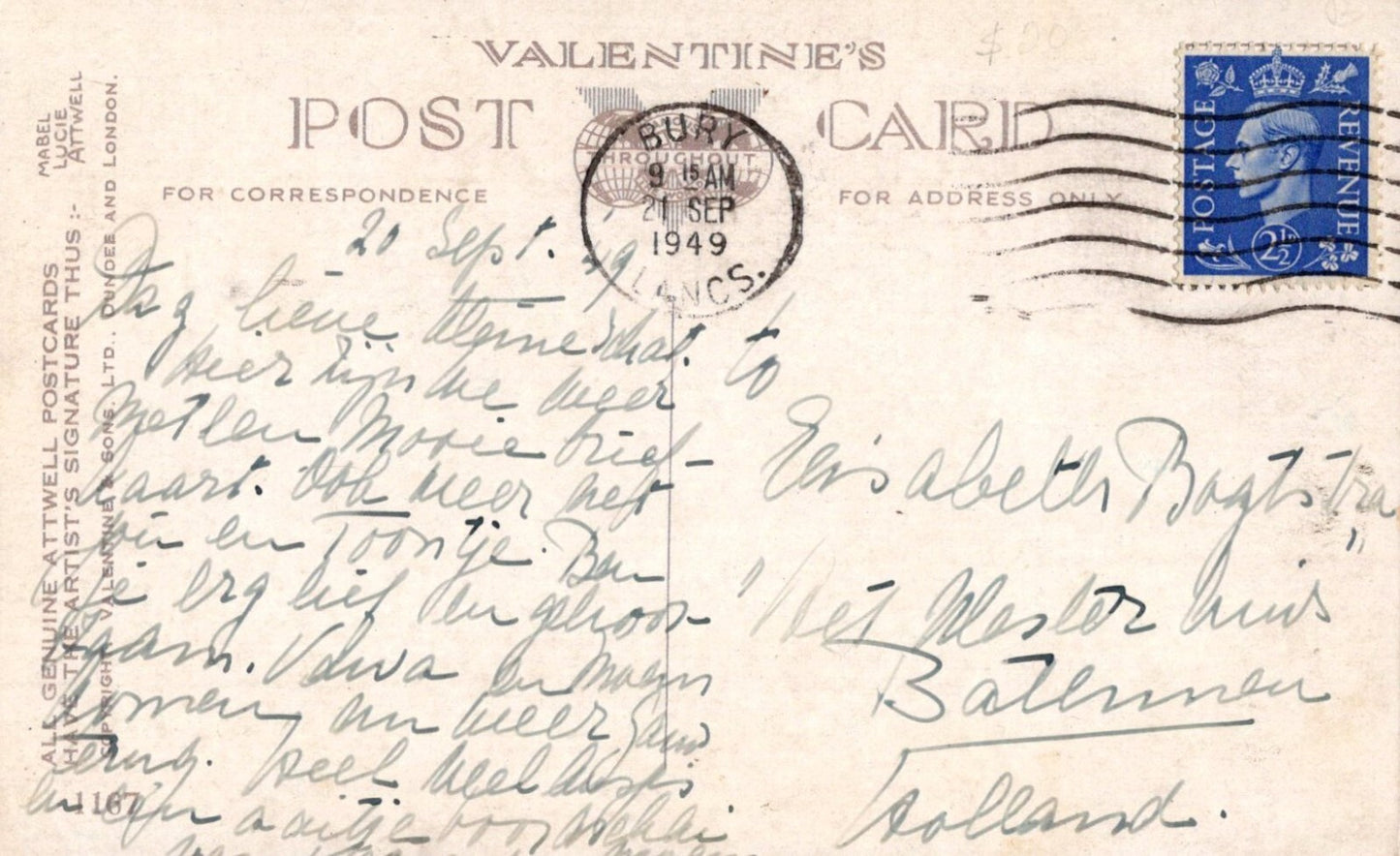 May Fairy Ring Happiness Surround You MLA Artist Signed Mabel Lucie Attwell 1167