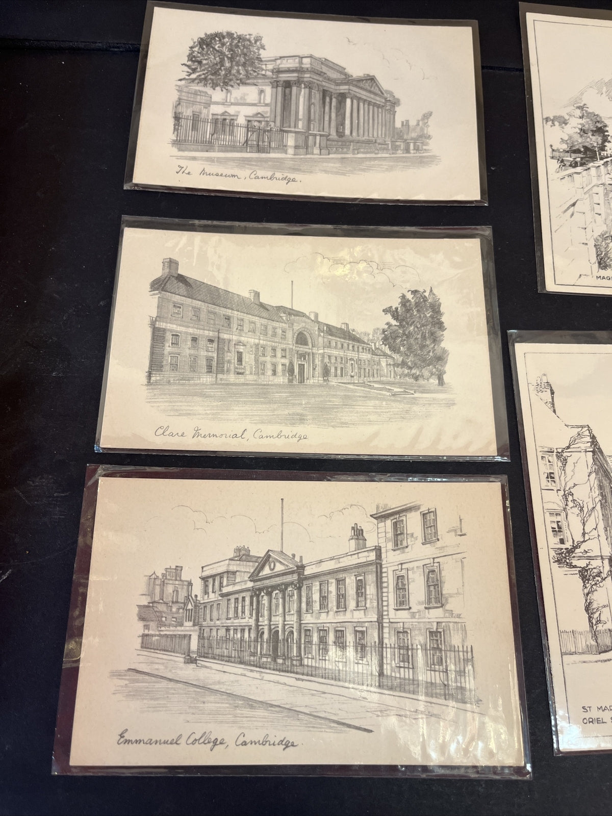 Vintage Postcard Lot Of 13, Oxford University, Cambridge, Le Mans
