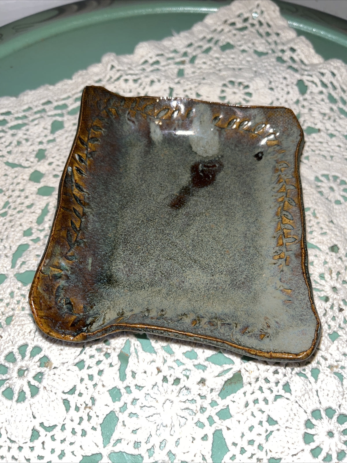 Studio Art  Pottery Trinket Dish / Soap Dish  USA Made