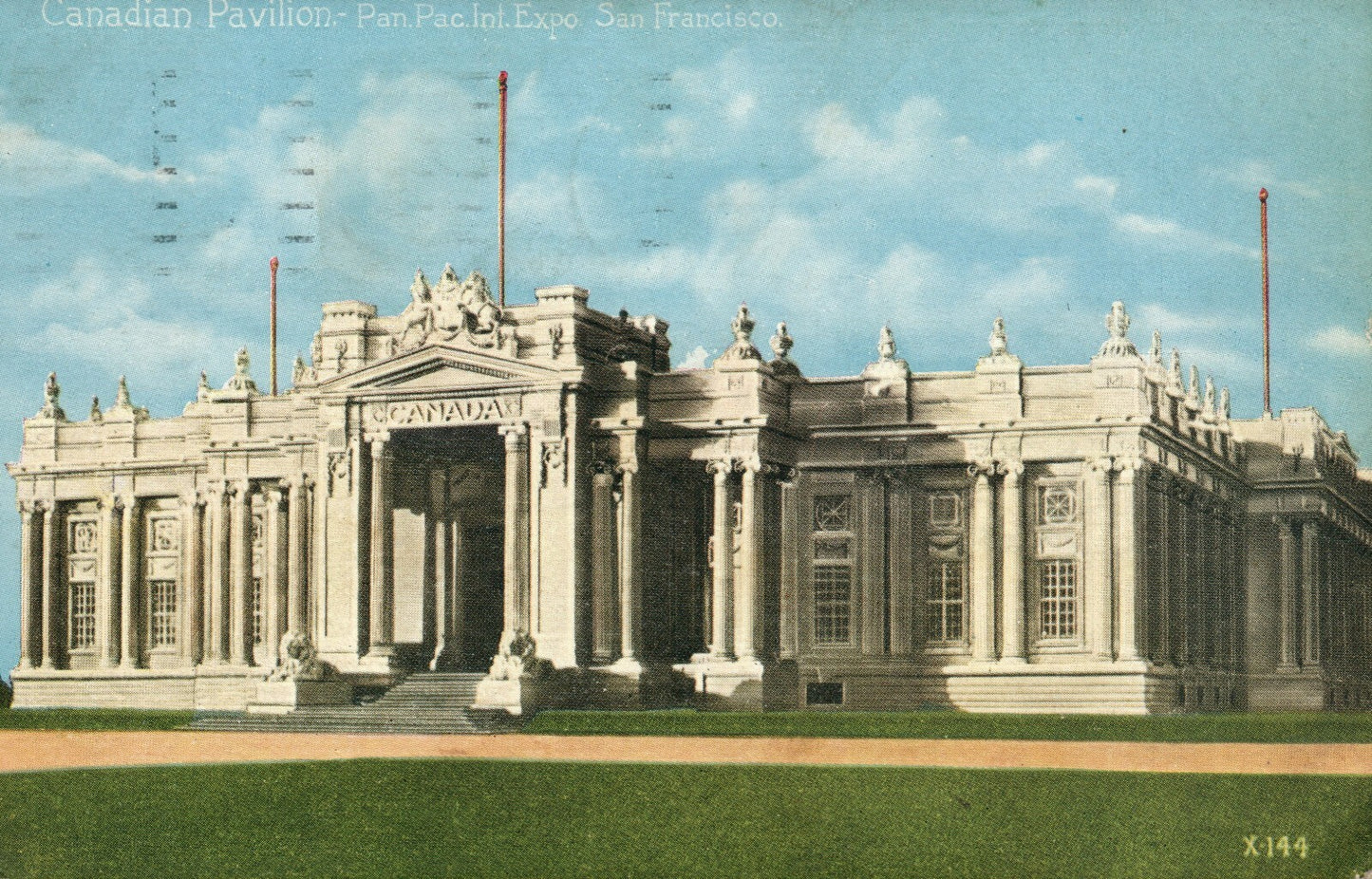 Canadian Pavilion Panama Pacific Exposition Expo California CA Vintage Postcard
