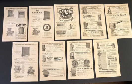 Radiators Stoves Heaters - 9 pages - 1891 Harpers Magazine Advertisements Ads