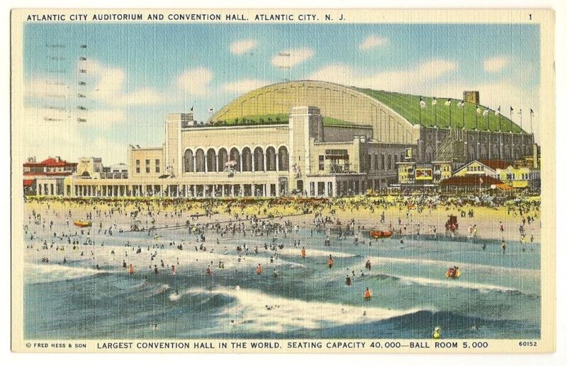 Atlantic City Auditorium Convention Hall New Jersey NJ