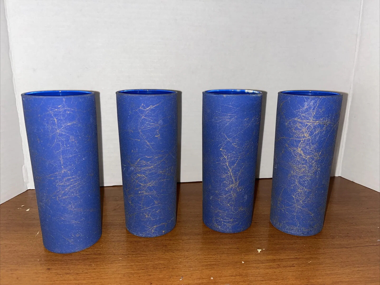 Frederick Remington Wild West Whiskey Hi Ball Glasses Scout + On The Trail 1968