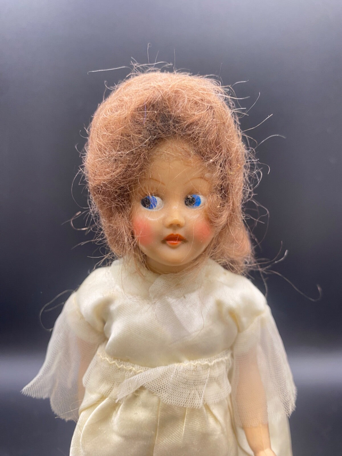 Vintage Cream Plastic 7.25" Girl DOLL