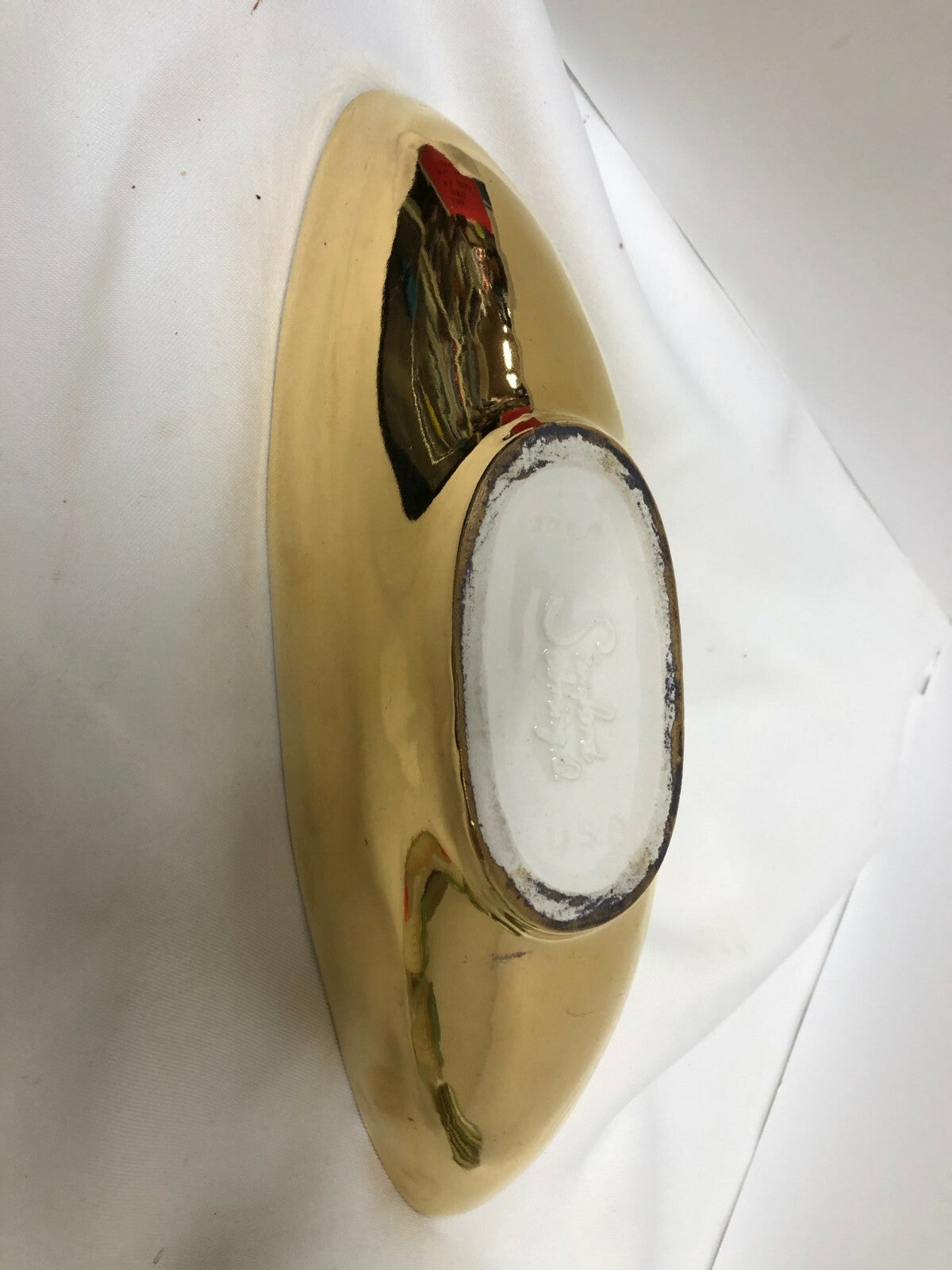 Stanford Sebring Gold Oblong Bowl  13 1/4"