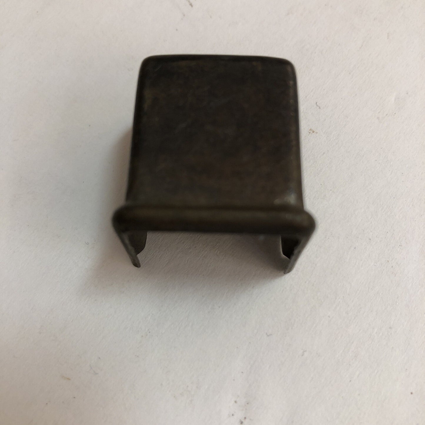 SINGLE ANTIQUE VINTAGE MID-CENTURY BRASS FURNITURE CUBE FOOT COVERS SALVAGE