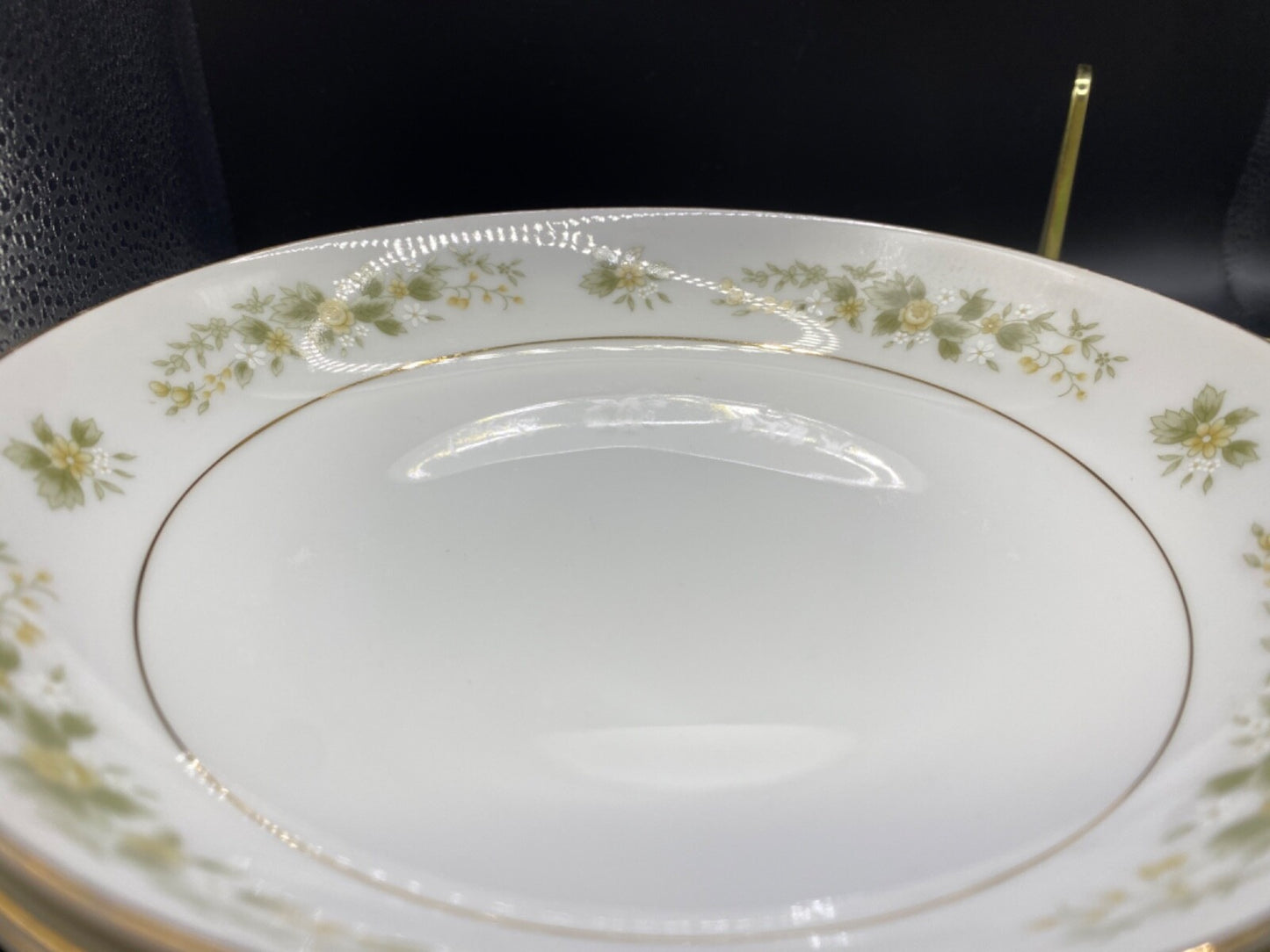 Vintage Soup Bowl Fine China Natalie 3904 Floral Made in Japan 7 7/8" Set of 8