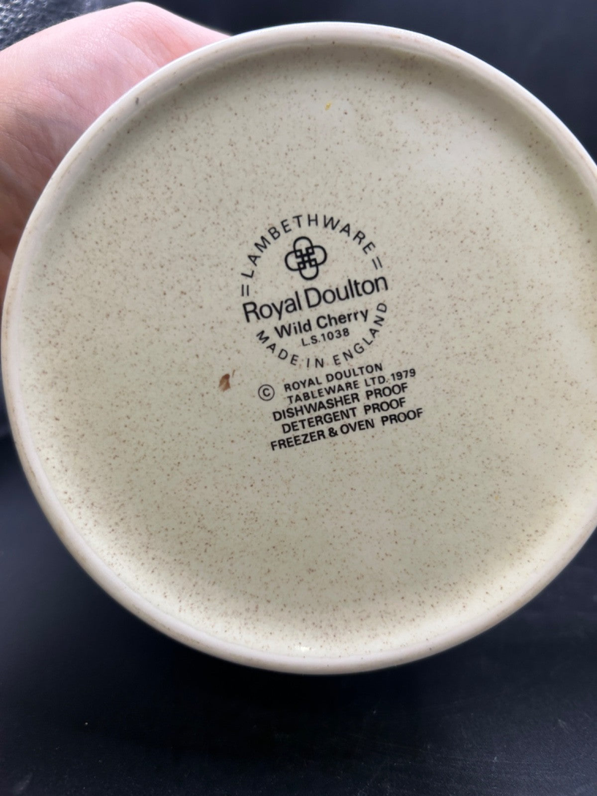 Royal Doulton WILD CHERRY Gravy Boat Made in England Lambethware 1979