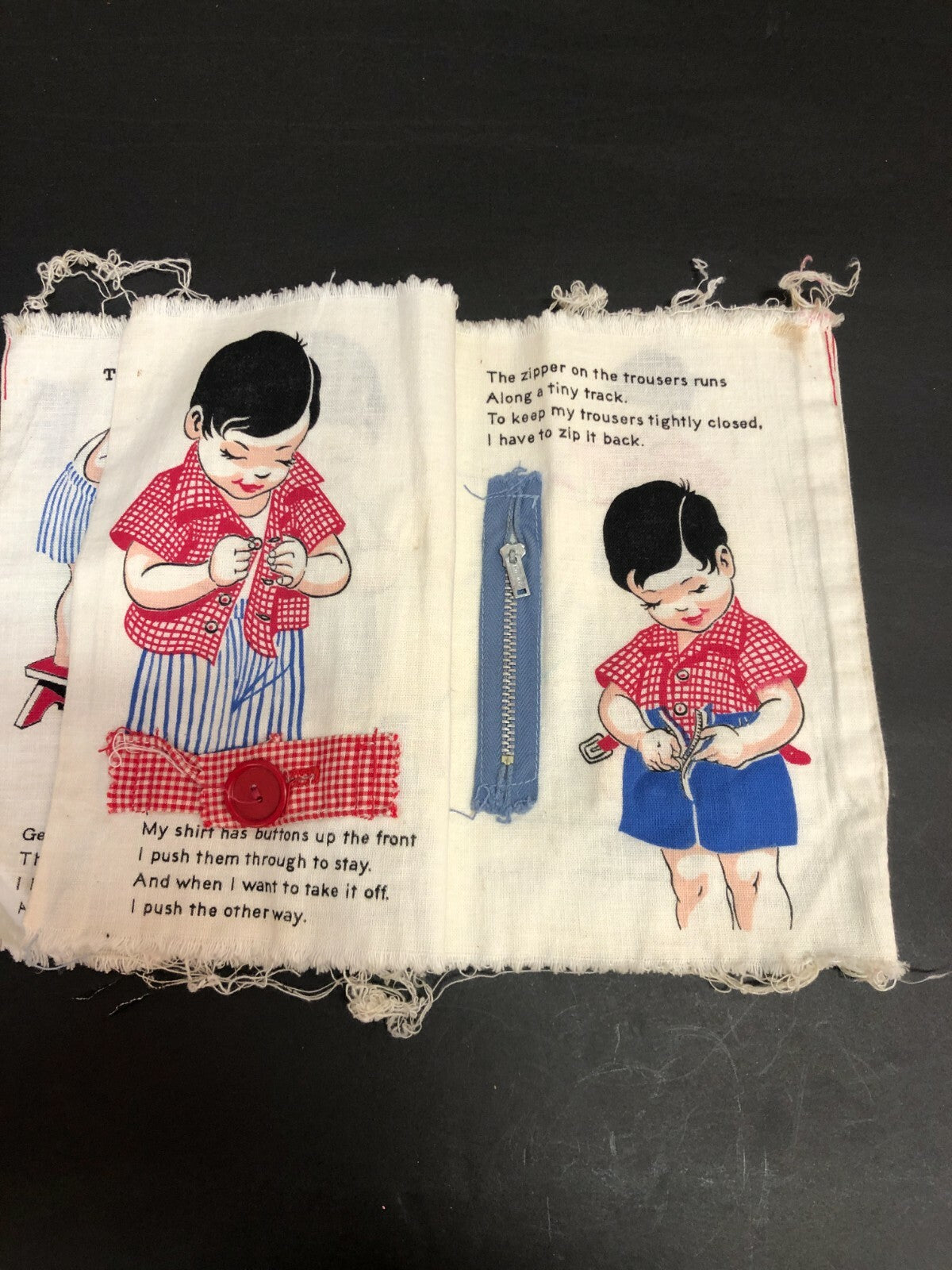 Vintage All By Himself cloth book by Kay Clark Growing Up  Big boy
