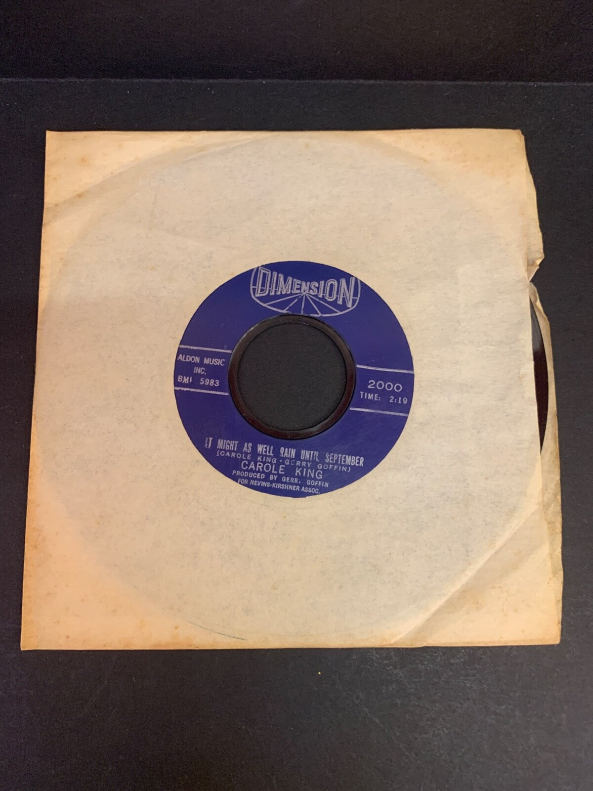 CAROLE KING It Might as Well Rain Until September Nobody's Perfect Dimension