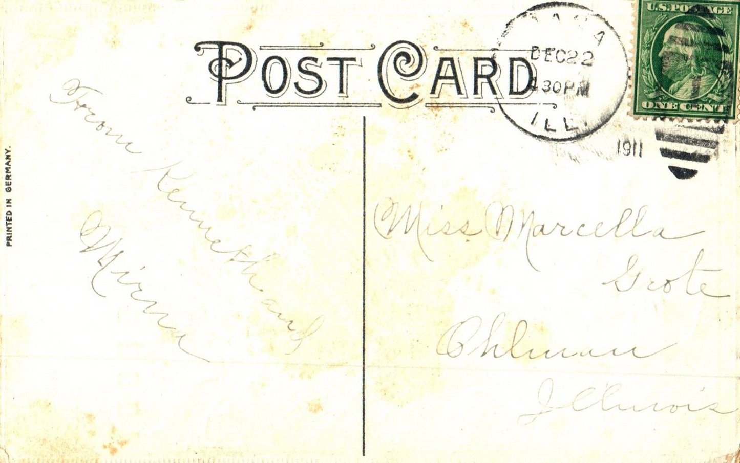 Christmas Greetings Santa Delivering Presents Vintage Santa Postcard