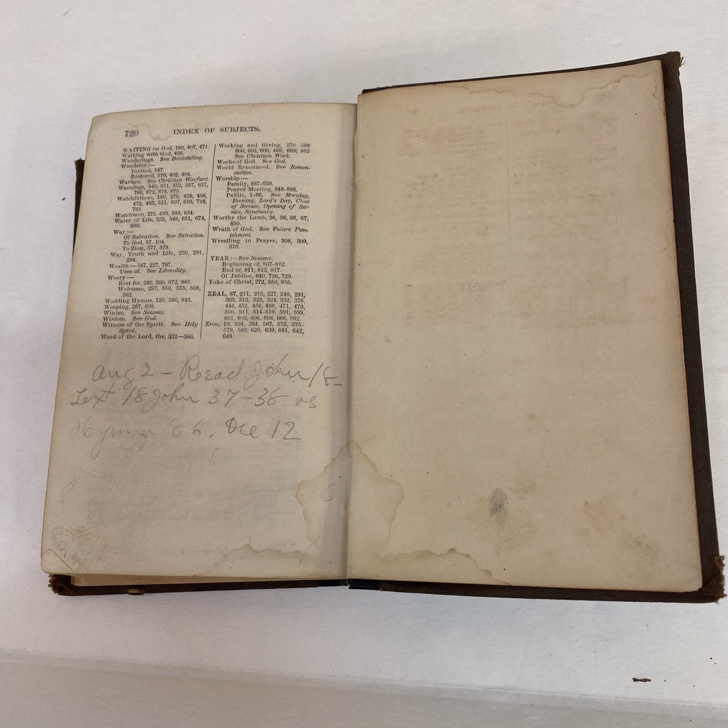 THE PRESBYTERIAN HYMNAL 1874 ANTIQUE RARE BOOK LEATHER REV. JOSEPH T DURYEA D.D.