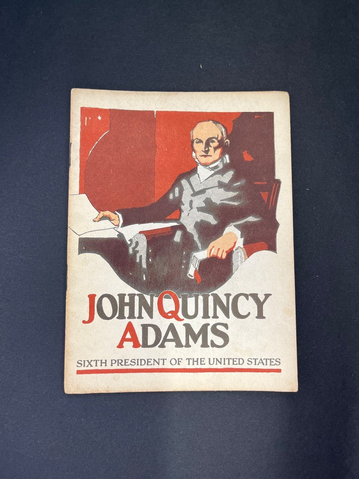 Vintage "John Quincy Adams" John Hancock Life Insurance Ad Book