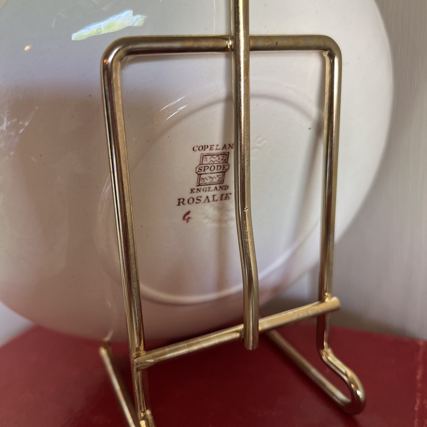 Spode Copeland England Rosalie Tea Cup & Saucer Set of 4 Vintage 