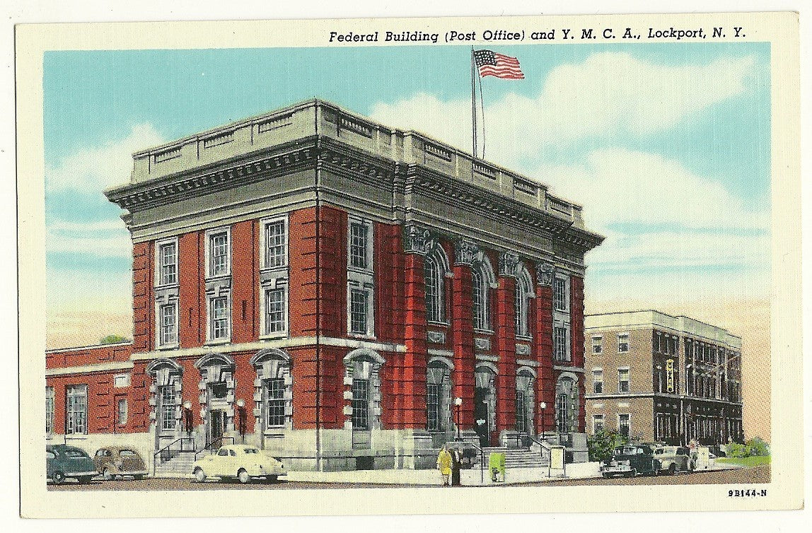 Federal Building Post Office YMCA Lockport New York NY Postcard 9B144-N